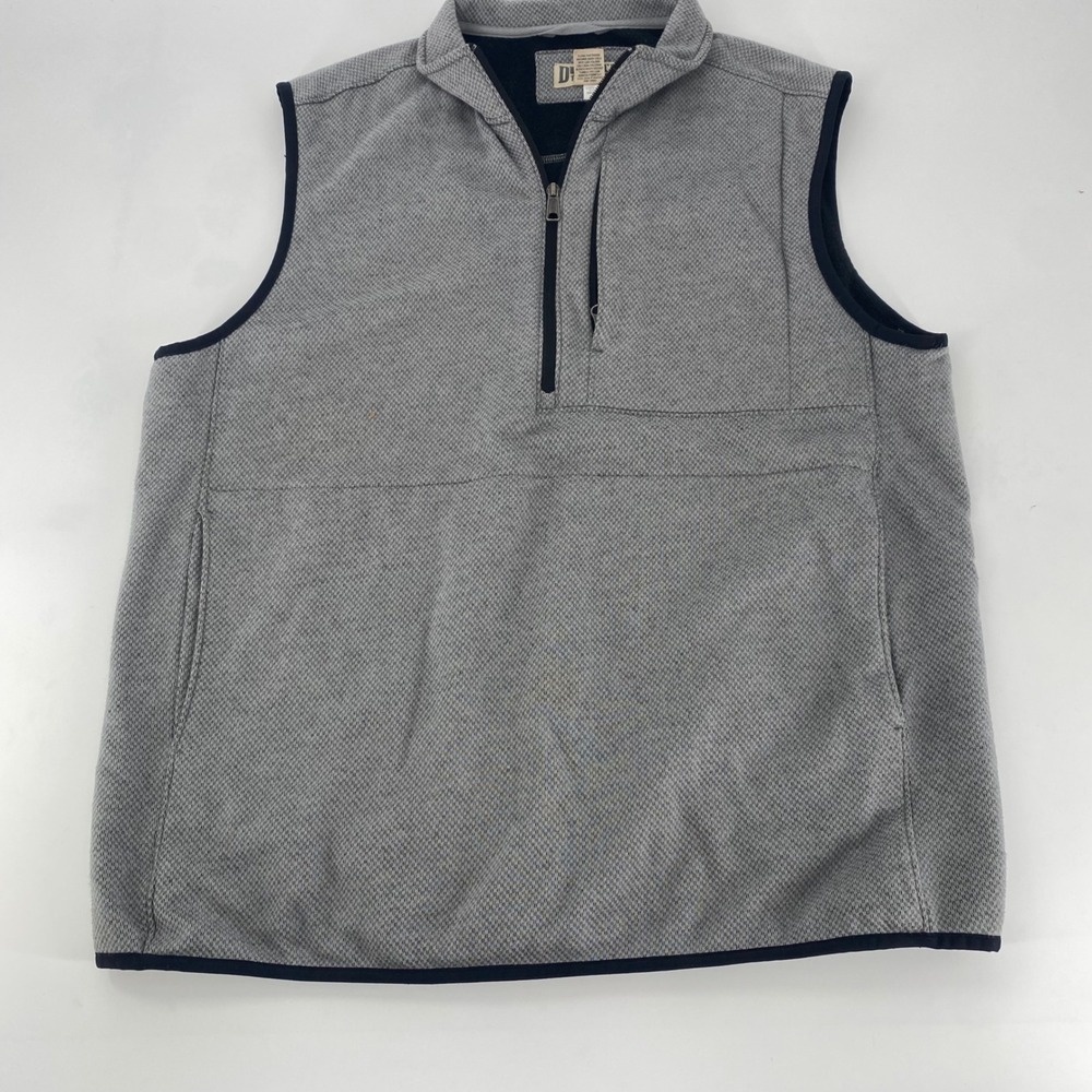 Duluth Trading Co Mens Quarter Zip‎ Vest Heathered Gray Size L